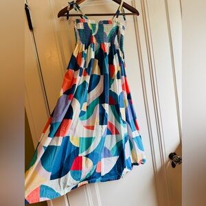 Tea Collection Tie Shoulder Geometric Pattern Dress 14